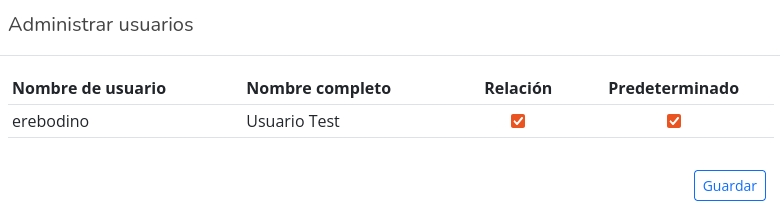 Administrar usuarios