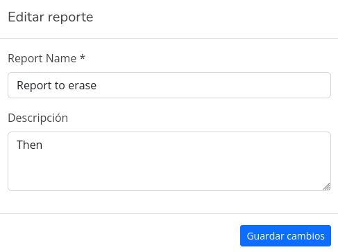 Editar reporte