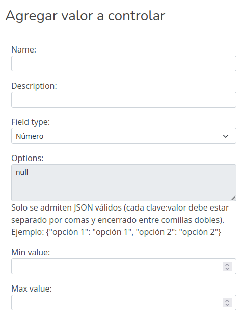 Crear modal_valor