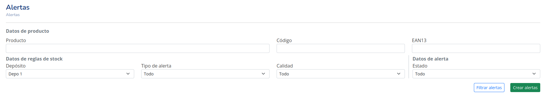 Crear alerta