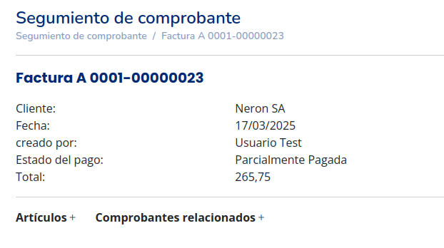 Comprobante Principal Seguimiento