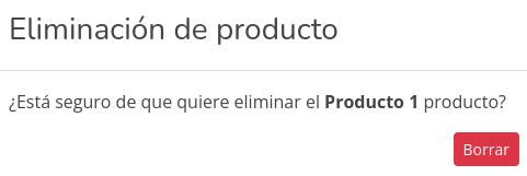 Eliminar producto