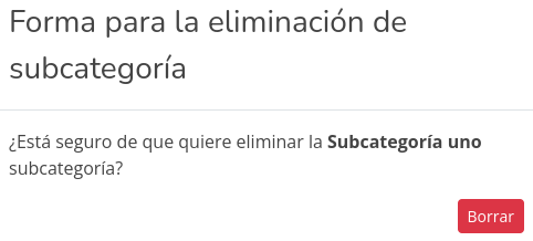 Eliminar categoría