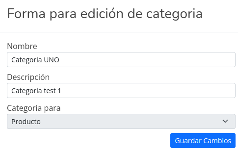 Editar categoría