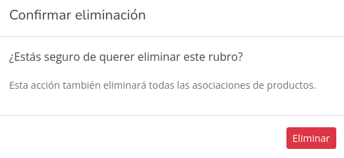 Modal Eliminar Impuesto Compañía