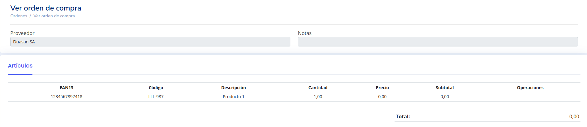 Ver orden de compra